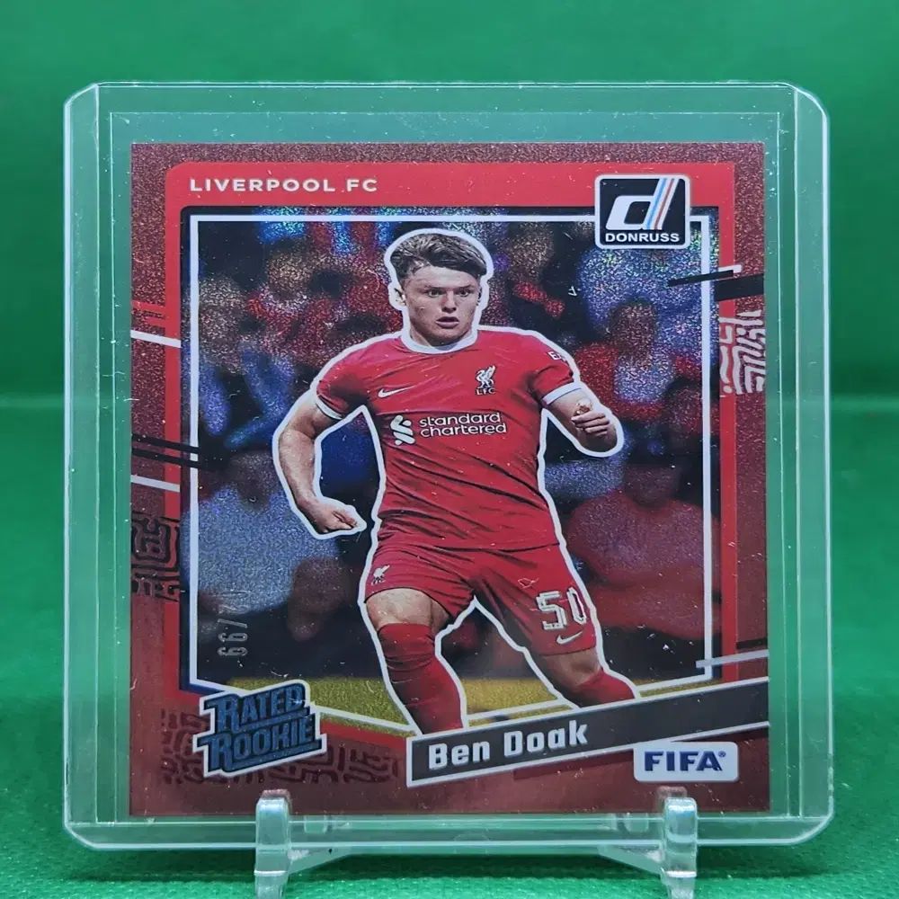 23 ー 24 Panini パニーニ donruss₍ドンラス) ベン ドックス (リバプール) 定格 ルーキー レッド 62 ／ 99