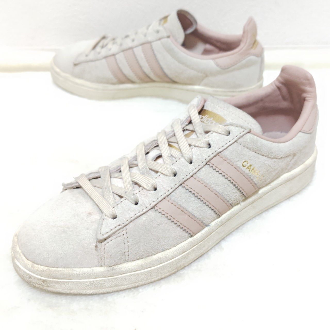 小さいサイズ◎【adidas】アディダス オリジナルス スニーカー シューズ ローカット B22463 スエード キャンパス カジュアル アメカジ  スポーツMIX かわいい おしゃれ 甘かわ フェミニン ピンク ベージュ ゴールド 22.5㎝/M21327jT - メルカリ