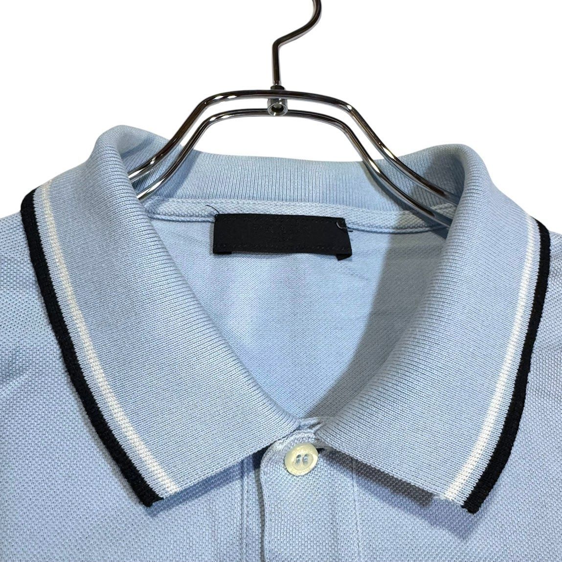 B033 PRADA プラダ ポロ シャツ ゴルフ ウェア ブルー レイク