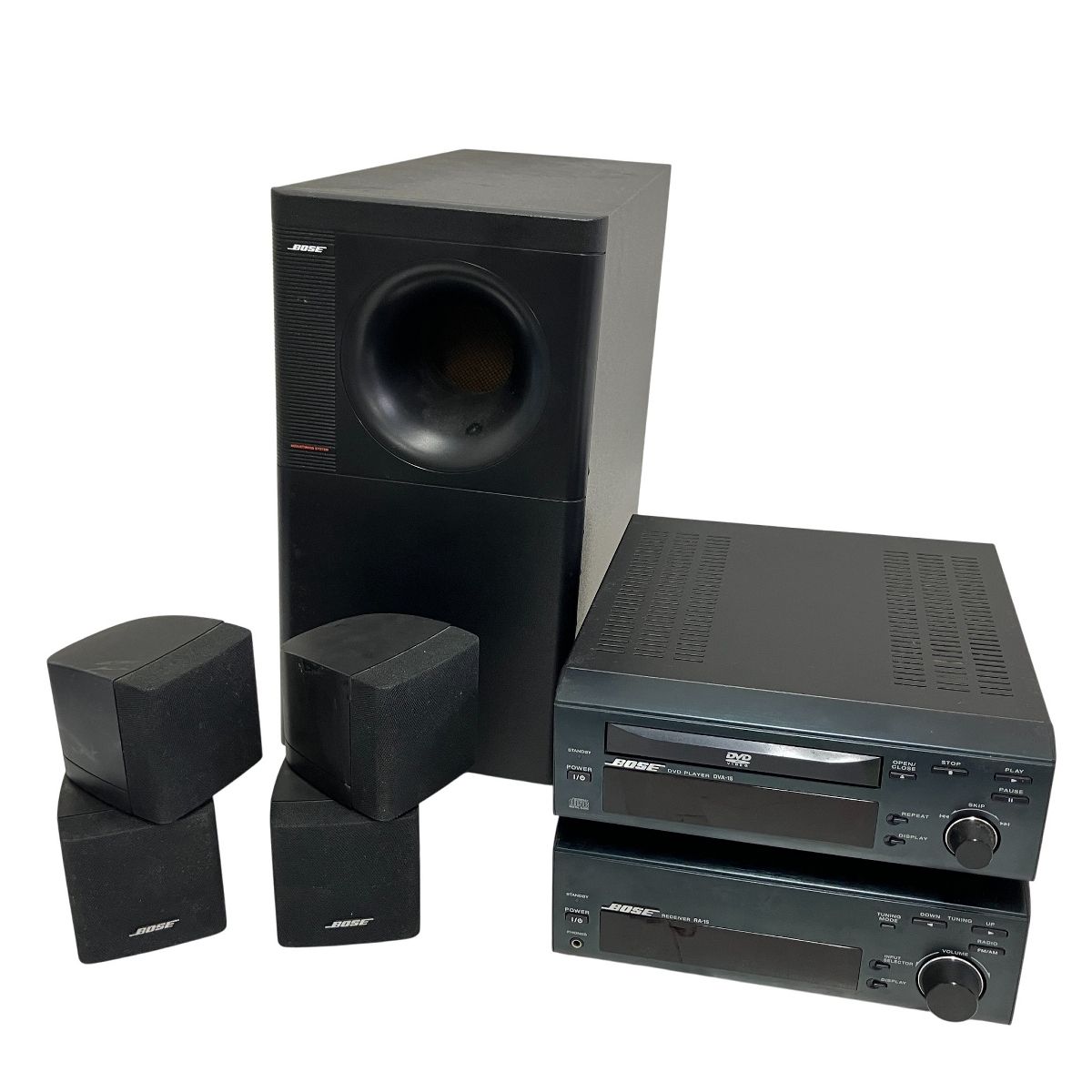 BOSE ACOUSTIMASS 5 series III スピーカーシステム DVA-15 RA-15 レシーバー CD|MDデッキセット オーディオ機器 訳有 T10546902