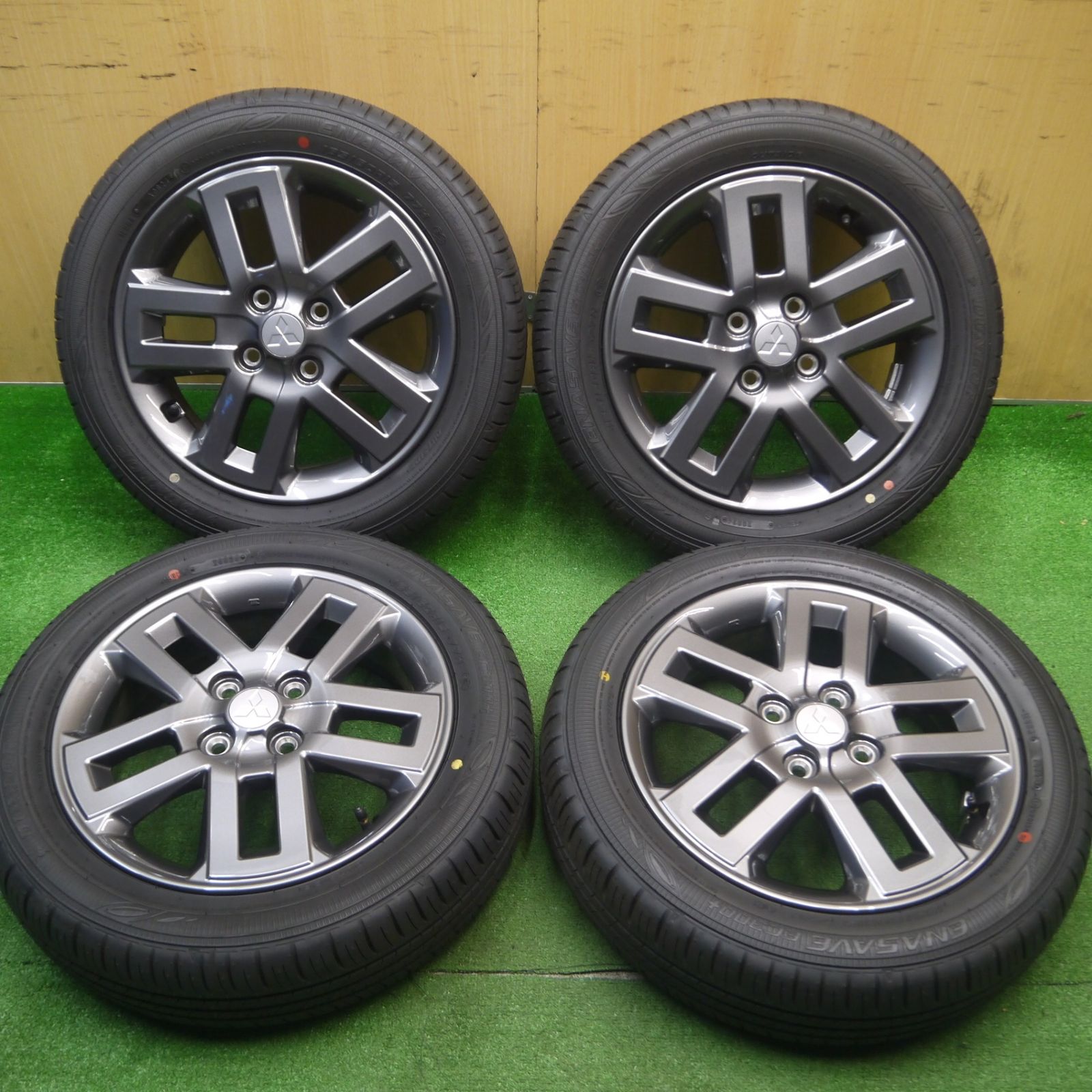 [送料無料] 新車外し！24年三菱 デリカ ミニ 純正 165/60R15 ダンロップ エナセーブ EC300+ 15インチ PCD100/4H4112707Hノ