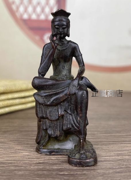 弥勒菩薩 銅像 仏像 お守り 半跏思惟像 お釈迦様 置物 インテリア雑貨人気