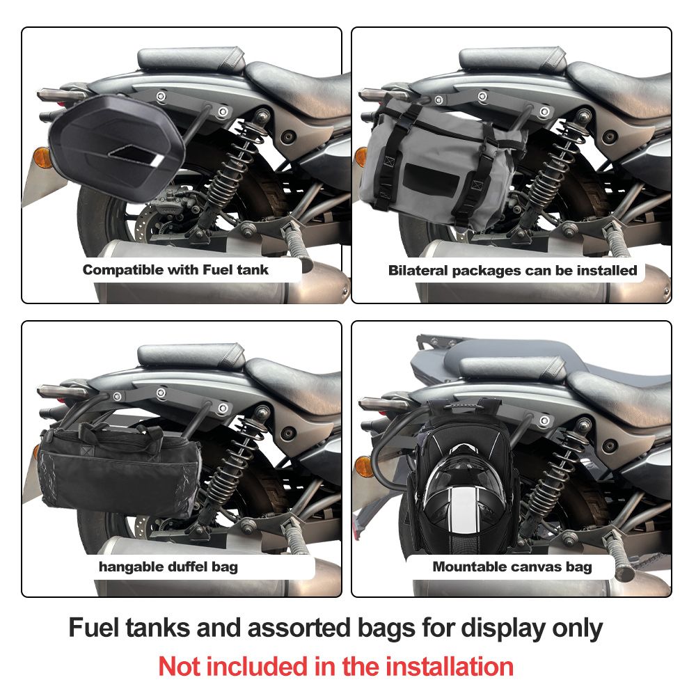 バイク 二輪 サイドラゲッジラック サドルバッグブラケット カワサキ エリミネーター 500 450 2025-2025 サイドトランクバッグサポートマウ