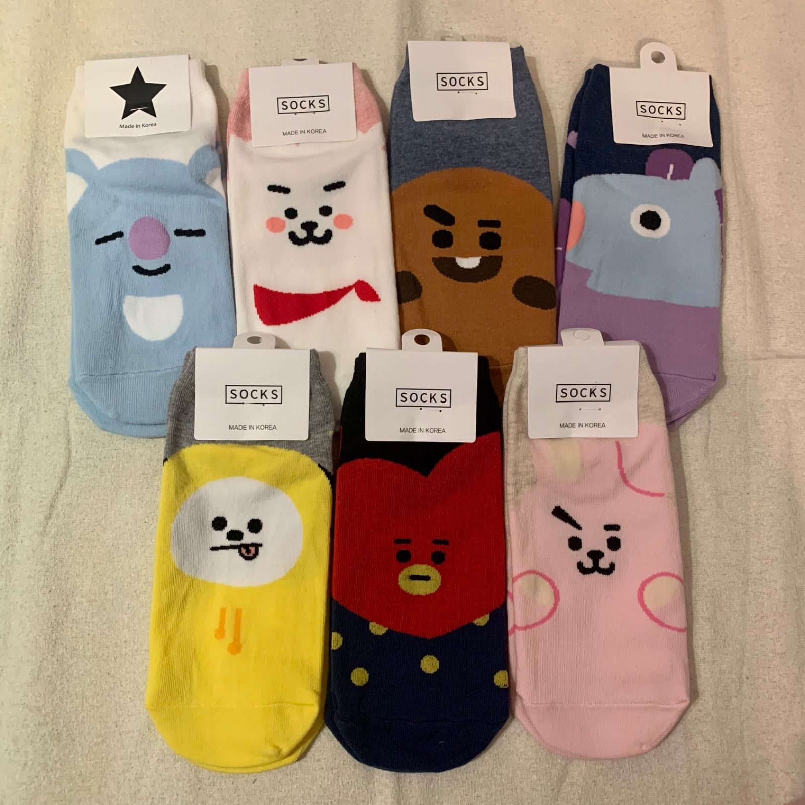 BTS BT21 ソックス 靴下 コンプリート 7点セット - メルカリ