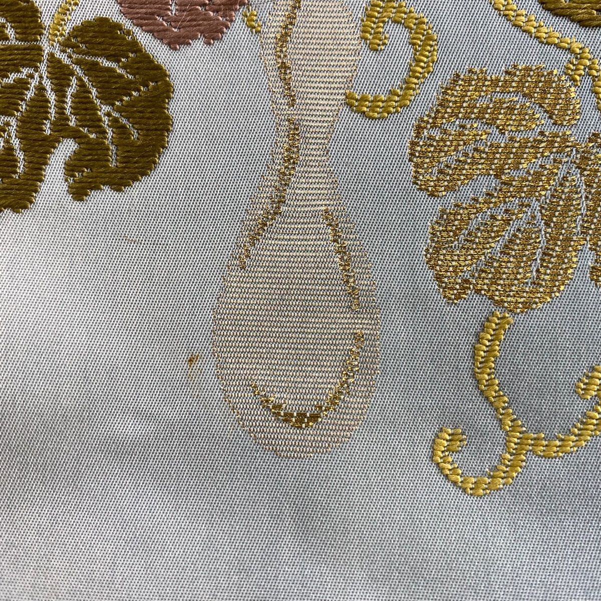 袋帯 秀品 瓢箪 金糸 箔 青灰色 六通 正絹 【中古】 - メルカリ