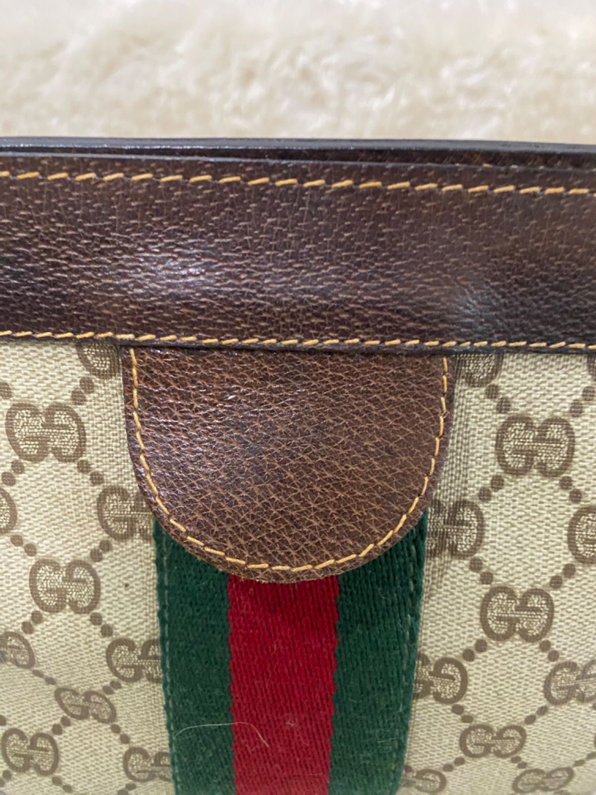 【外観美品】GUCCI　グッチ　GGキャンバス　シェリーライン　セカンドバッグ GUCCI◇ショルダーバッグ/シェリーライン/GG/BEG/総柄/11602089