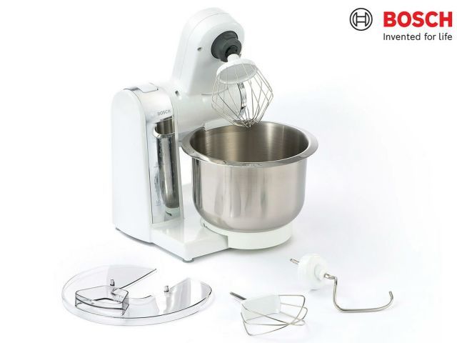 Bosch ボッシュ コンパクトキッチンマシン スタンドミキサー ミキシング 泡立て 撹拌 家庭用 卓上型ミキサー パン作り ケーキ お菓子 電動泡立て器