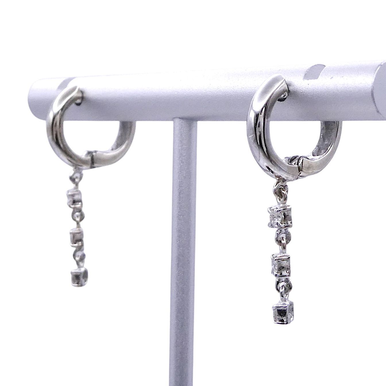 K14WG フープ イヤリング ダイヤモンド0.10ct/0.10ct - メルカリ