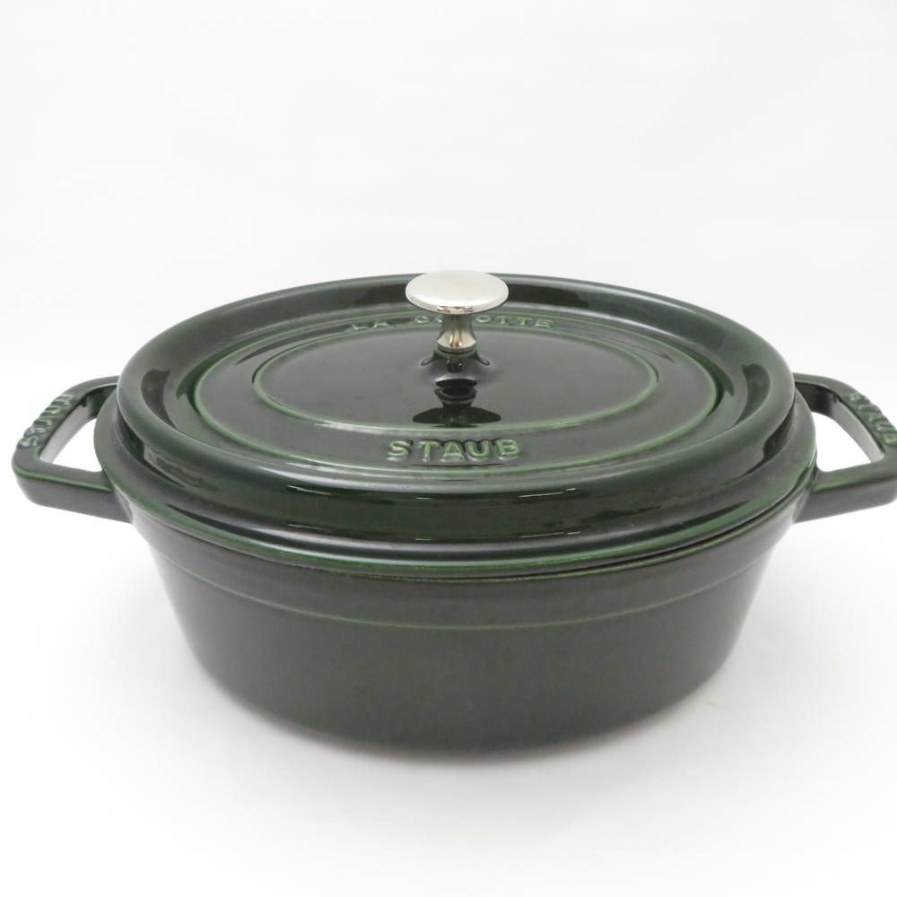 Staub オーバル 両手鍋 ココット 黒 Black 未使用品 現状品 STAUB ストウブ ピコ オーバル ココット 両手鍋 1点 27cm