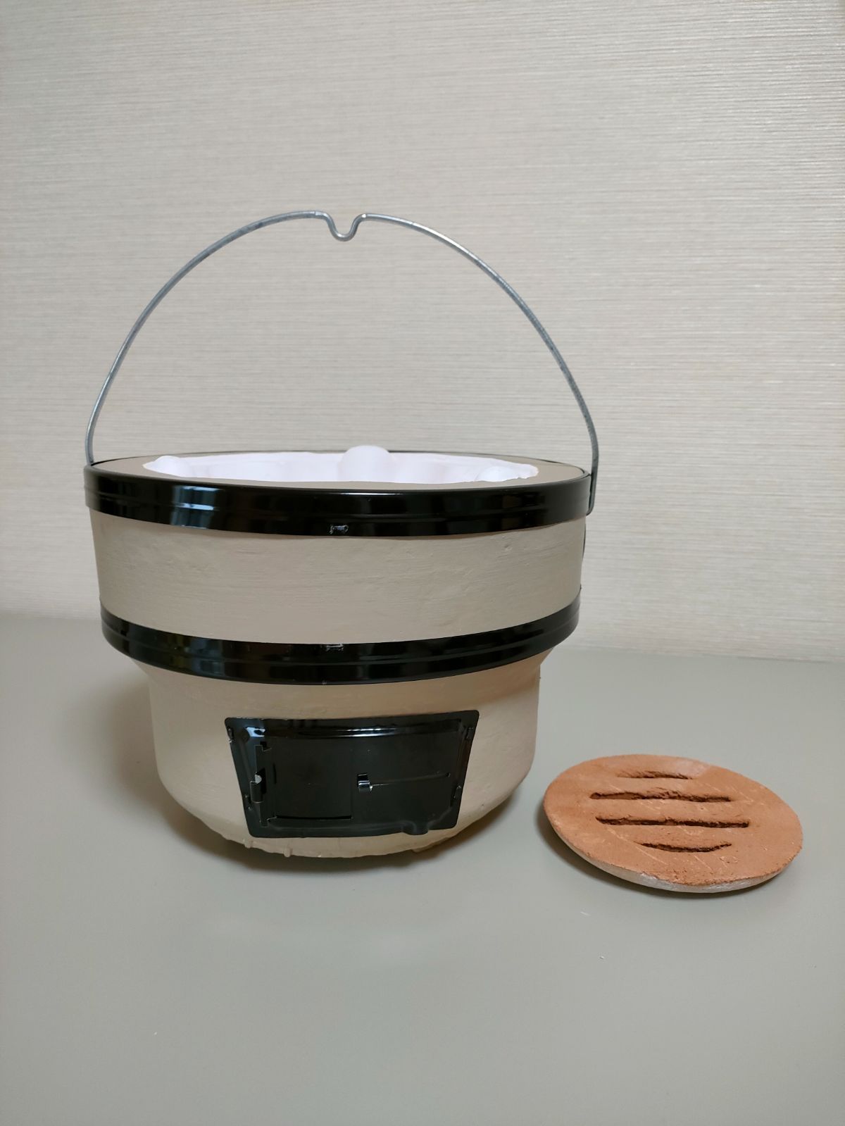 三河焼オリジナル七輪 1〜2人用 サンドベージュ