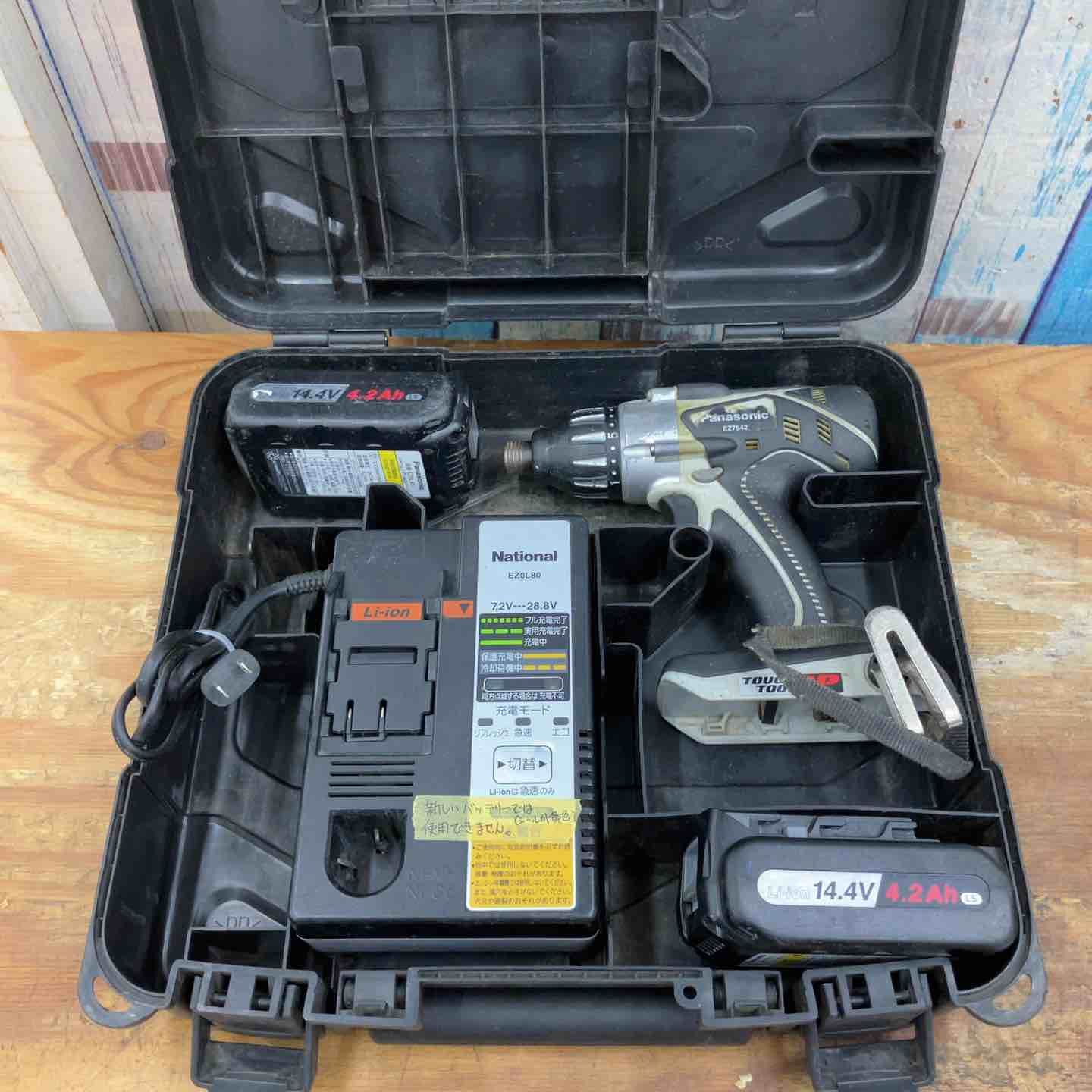 品 パナソニック Panasonic コードレスマルチインパクトドライバー EZ7542LR2S-B 14.4V セット 柏店