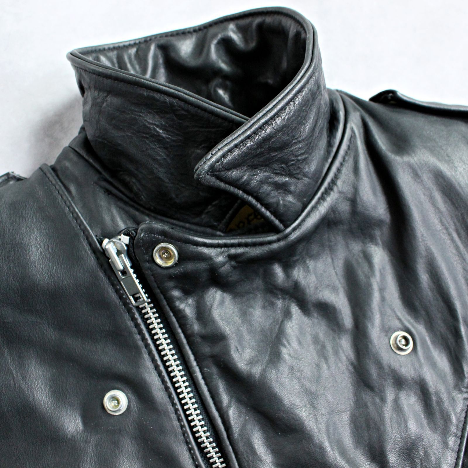 希少】SCHOTT レザー ベスト ダブル ショット ヴィンテージ ブラック