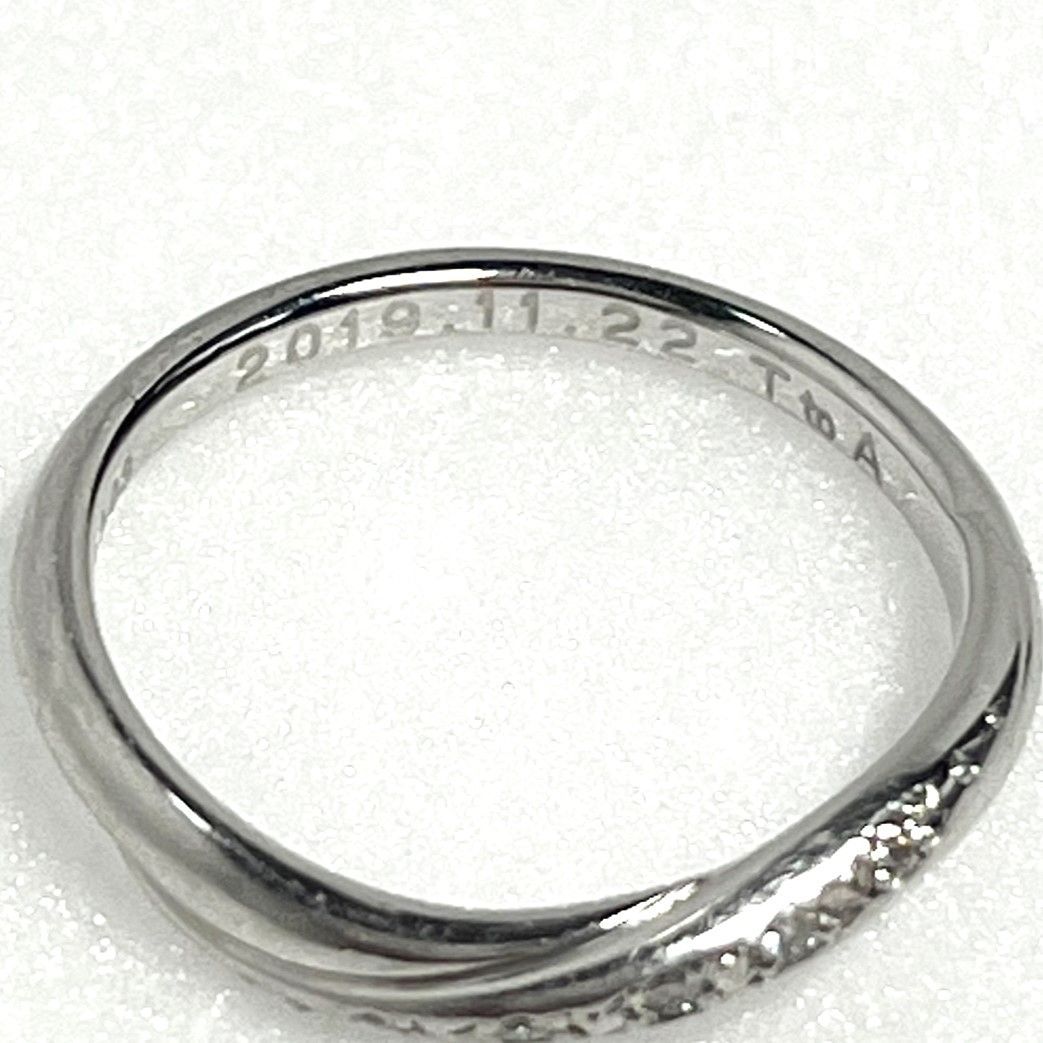 スタージュエリー 5P・ウェーブ・ダイヤモンドリング・指輪/Pt950-2.7g/FD:0.03ct/5号/#45/2PR0436/STAR JEWELRY 翌日配送可■230040 STAR JEWELRY スタージュエリー ダイヤ リング Pt950 5Pダイヤモンド