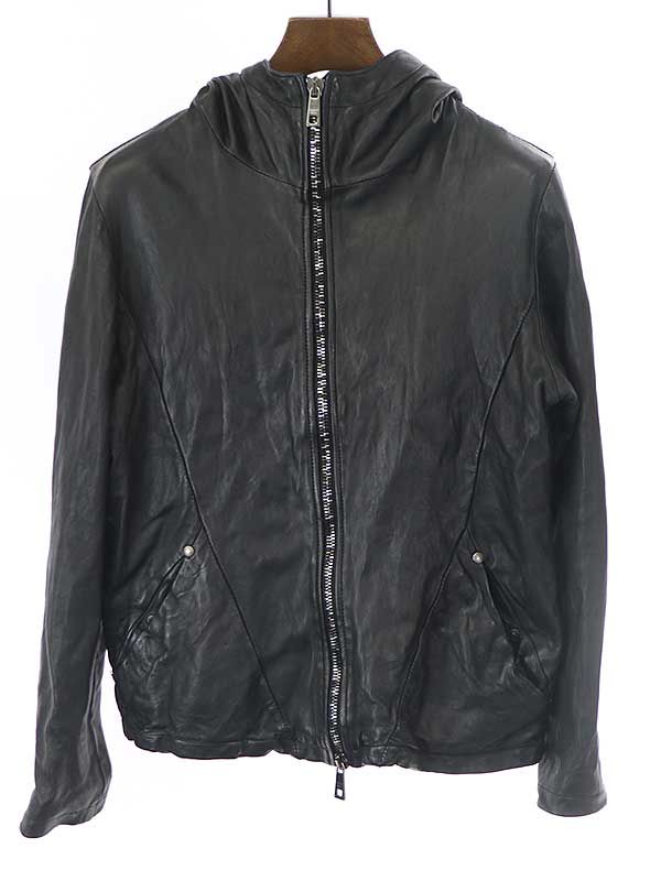 GIORGIO BRATO ジョルジオブラット 22AW ジップアップフーデットレザー