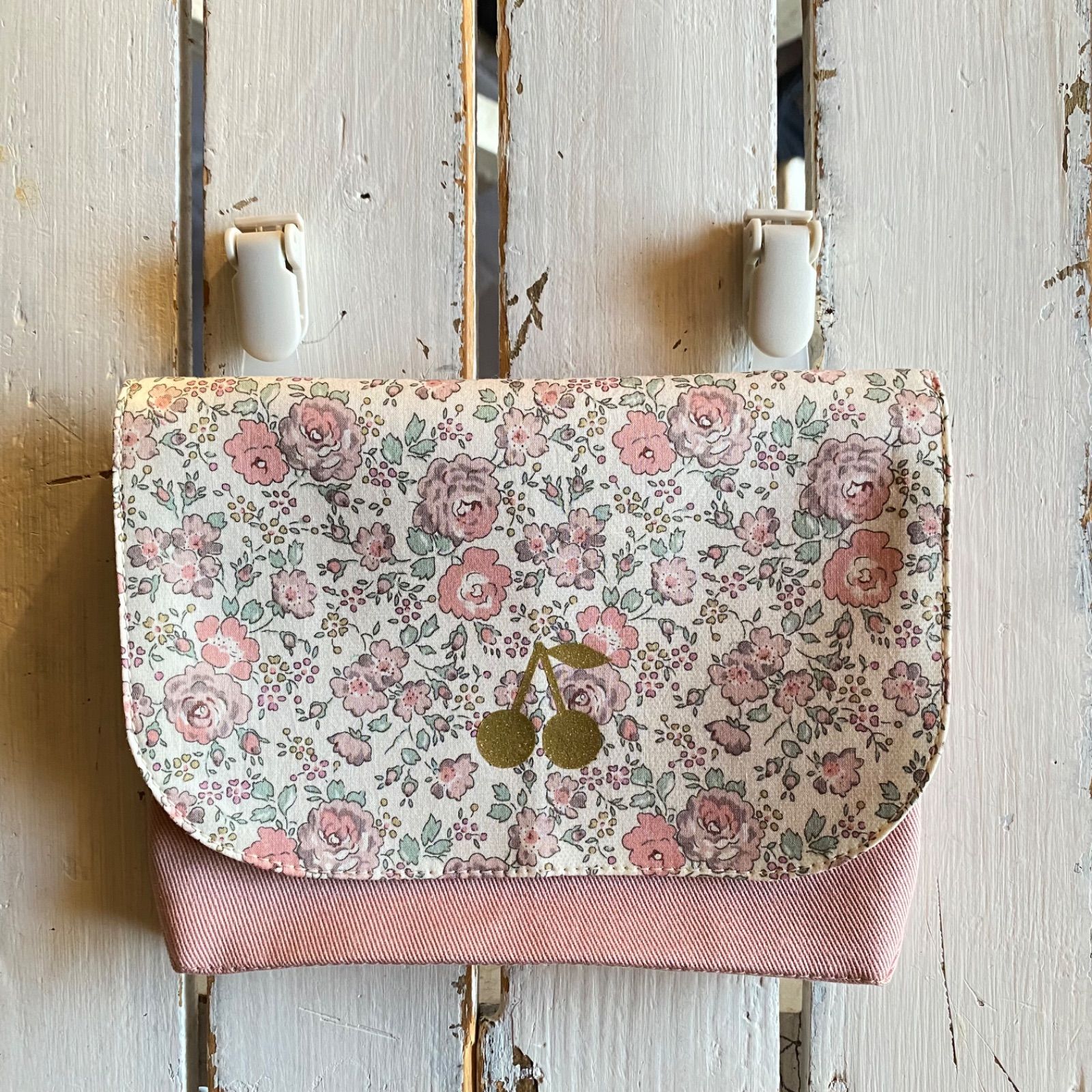 ASY66様☆リバティプリント使用 購入 さくらんぼワッペン入園入学