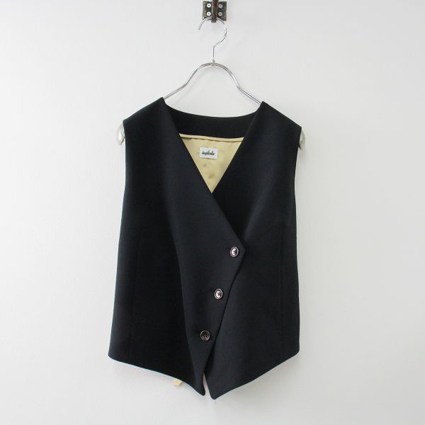 美品 定価2.5万 irojikake イロジカケ HANDSOME VEST ジレベスト /ブラック 黒 ハオリ 羽織  トップス【2400013376723】