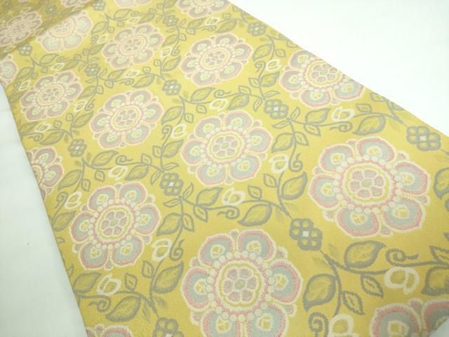 平和屋本店□最高級 人間国宝 北村武資 経錦 六通柄袋帯 立涌花紋 芥子