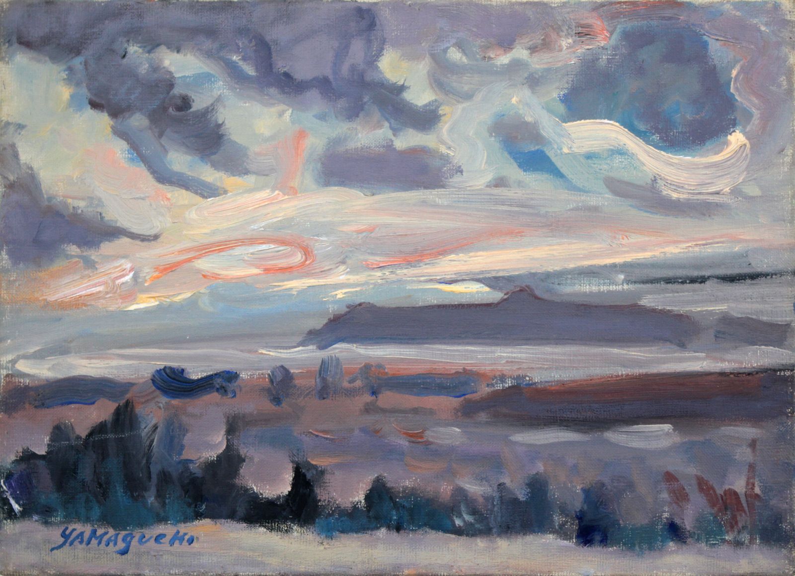 作家不明『風景』油彩画 絵画 真作】 作者不明 風景画 イタリア絵画 F10号