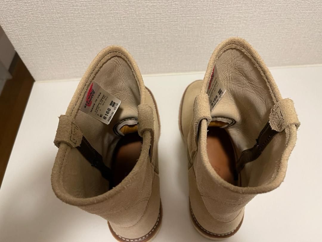 RED WING ペコス 8168 ベージュスウェード US7E JPN25cm レッドウィング ペコス REDWING PECOS 8168 ベージュ