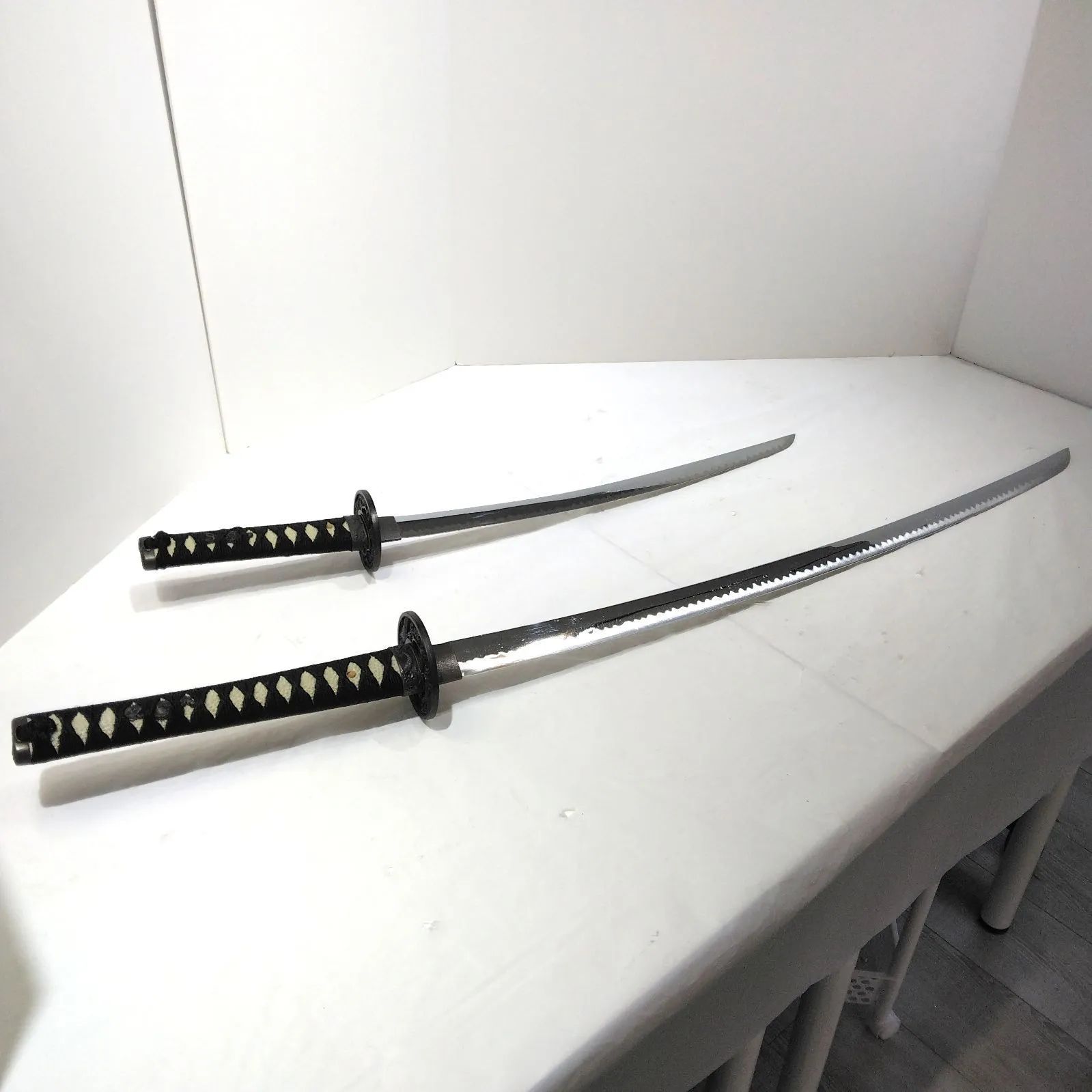 模造刀 2本セット 黒塗鞘 日本刀 レプリカ 観賞用 コスプレ用