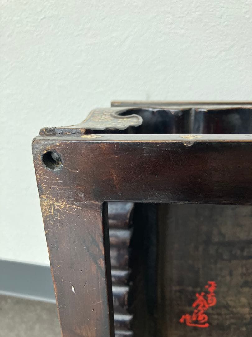 値下げ！時代 総螺鈿細工 人物 長方平卓 花台 飾台 香炉台 木製 漆芸