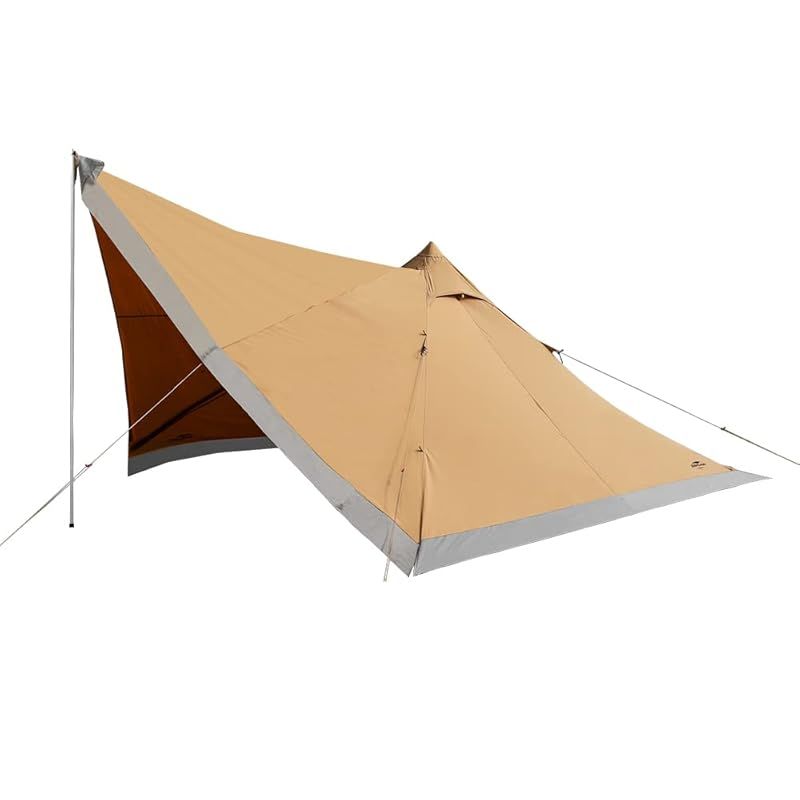 SoomloomテントKhufu S スクエアワンポールTC素材ポリコットン 日陰濃い 快適さ 防風|防雨|UVカット|通気 家庭|カップルキャンプ|アウトドア 0