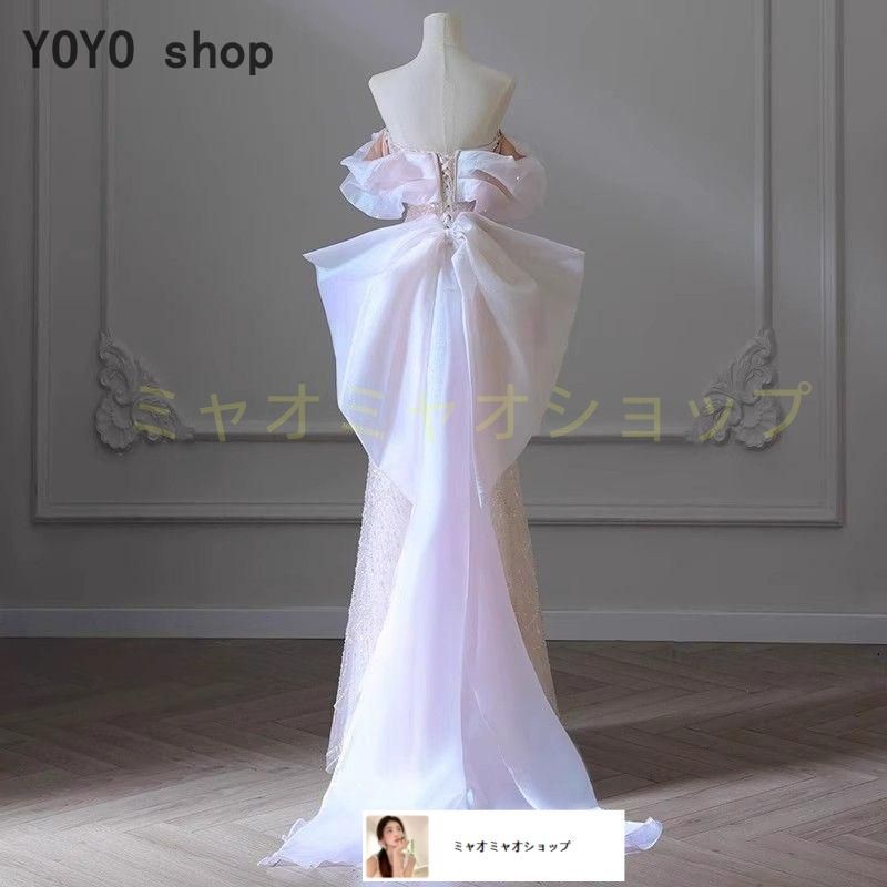 イブニングドレス リボン結び