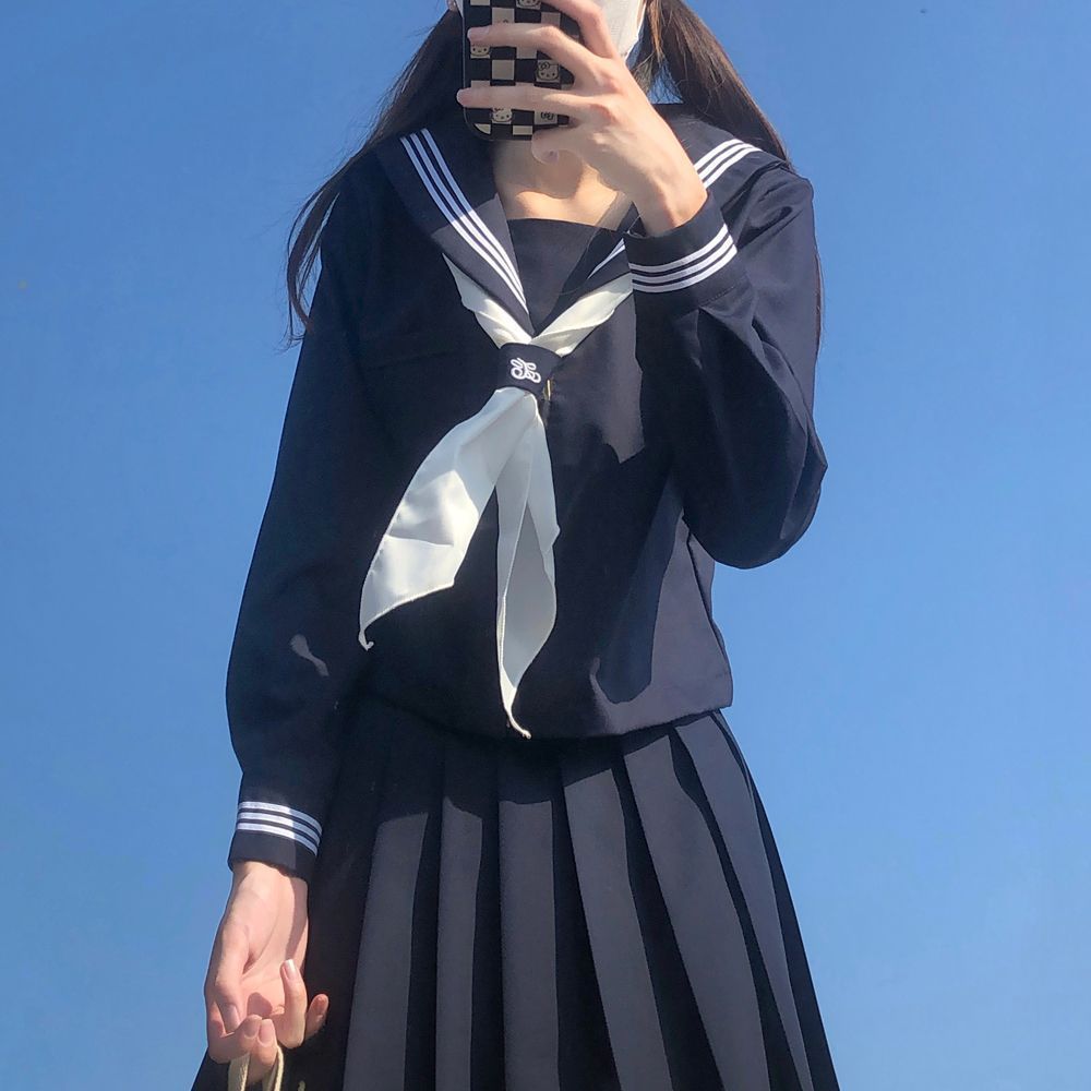 セーラー服 女子高生 上下 3点セット 長袖 スカート 女子制服 学院風 JK制服 学生服 コスプレ 高校生 コスプレ レディース 衣装 JK服 学園祭 大人 清純派 文化祭 クリスマス ハロウィン コスチューム衣装 yunrui13