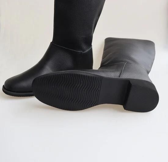 Recipe レシピ ロングブーツ レディース スクエアトウ ジョッキー ファスナー無し 暖かい ブーツ シンプル 可愛い 牛革 ソフト レザー 撥水 軽量 軽い 靴 シューズ おしゃれ 日本製 国産 Made In Japan rp527k KIN-KAAI_COM