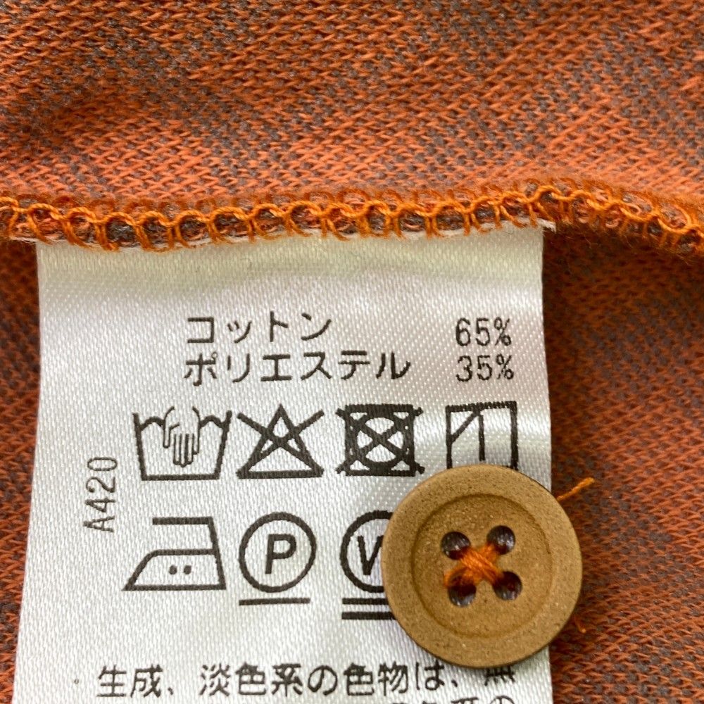 サイズ：50 MOCO モコ 21-2242910 長袖ポロシャツ 総柄 オレンジ