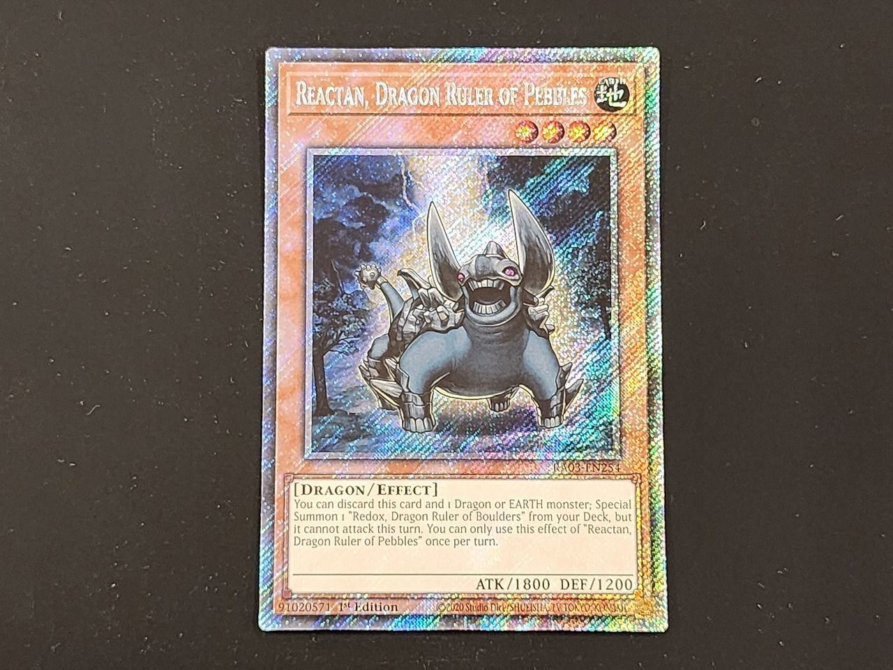 YG 遊戯王 英語版 地征竜－リアクタン Reactan, Dragon Ruler of