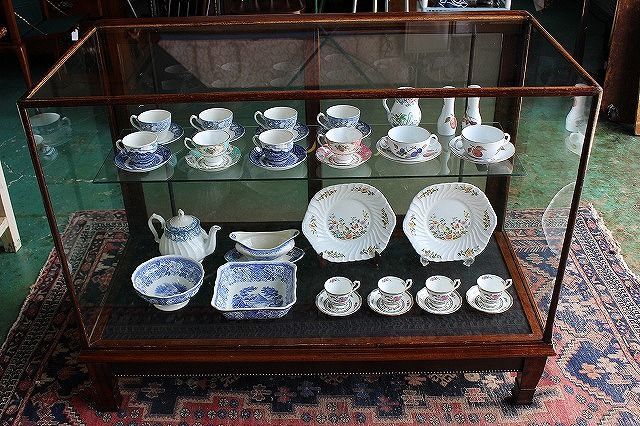 在庫一掃 イギリス アンティーク 家具 ガラス ショーケース ショップカウンター 店舗什器 英国製 mh-1088