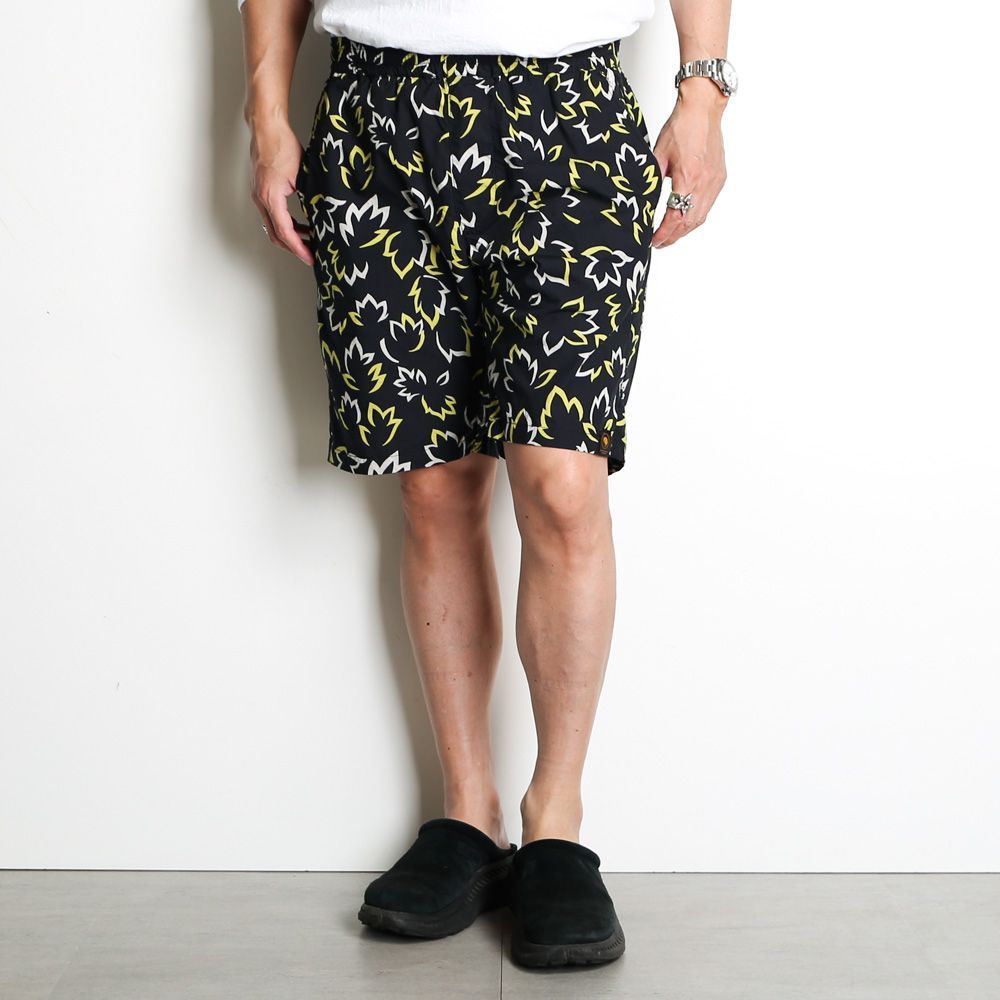 RATS/ラッツ】LEAF COTTON SHORTS - BLACK / ショートパンツ / 24