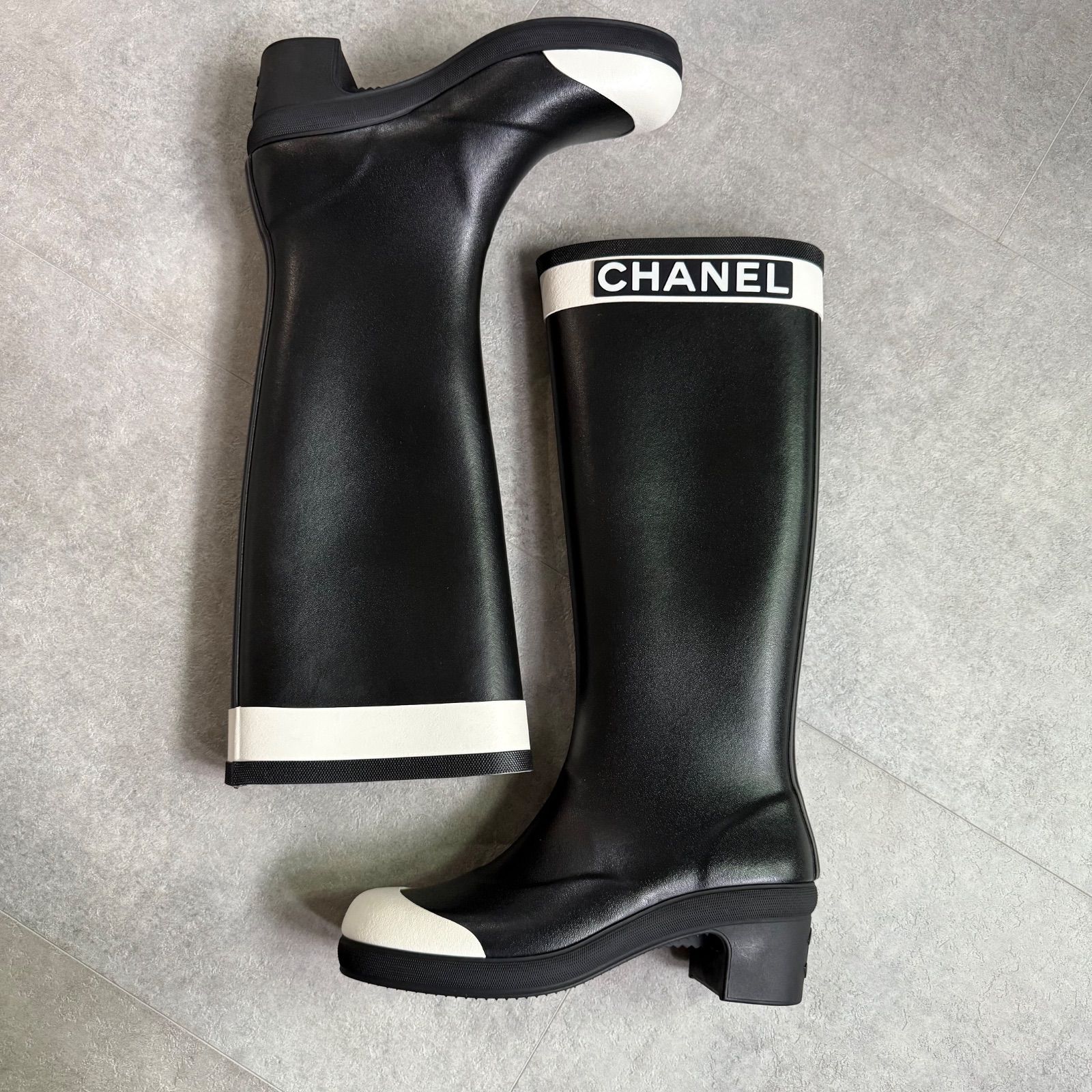 【極美品】シャネル ロングブーツ ココマーク レザー ブラック 付属品完備 楽天市場】CHANEL High Boots ロング ブーツ ココマーク