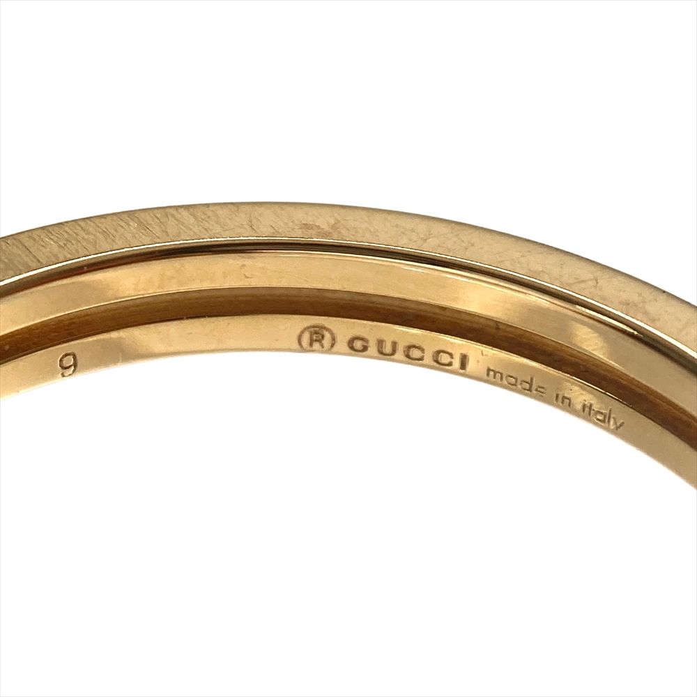 グッチ GUCCI インフィニティ ノット リング 指輪 約8.5号 K18PG 1.9g