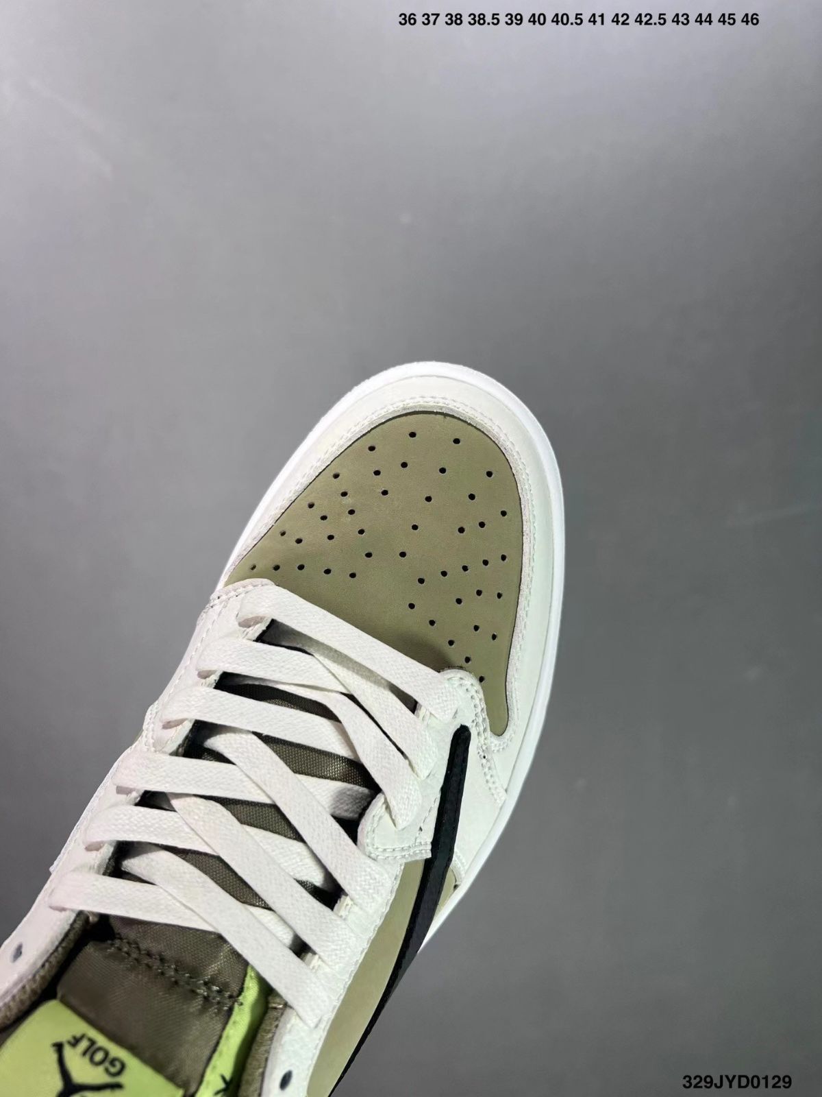 TRAVIS SCOTT × NIKE AJ1 LOW GOLF "OLIVE"