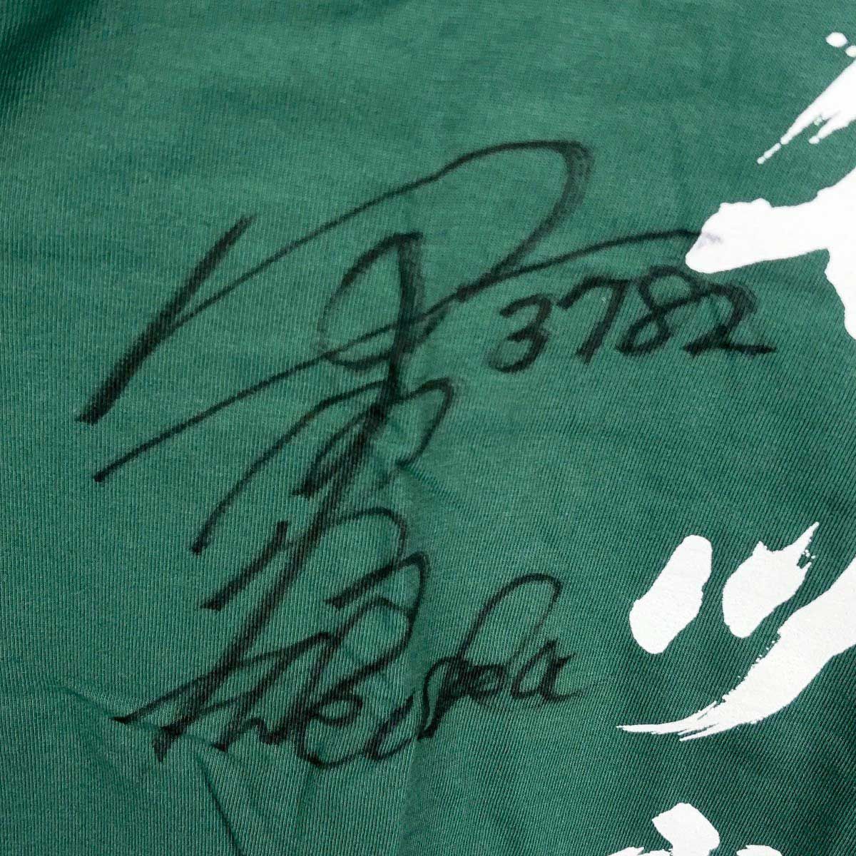 未使用】3782 伊藤宏選手 サイン入り Tシャツ M グリーン 第36回