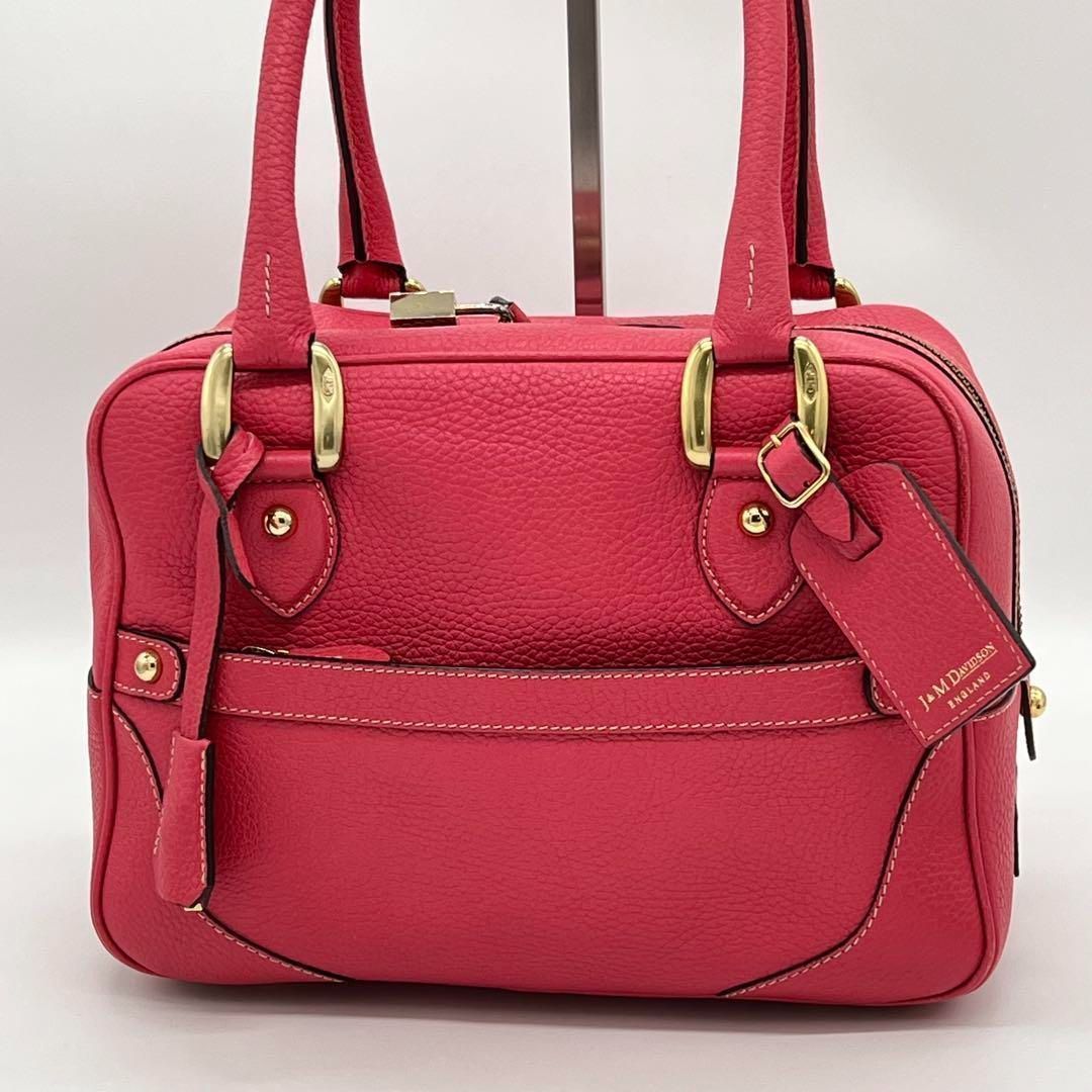 【美品】J&M DAVIDSON ハンドバッグ ミアキューブ 2way ピンク 美品】J&MDAVIDSON ミア キューブ トートバッグ レザー ピンク