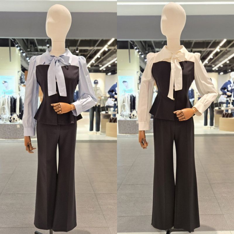 Kenneth lady ケネスレディー 25 年 タイ 取り外し バイカラー ビスチェ ブラウス