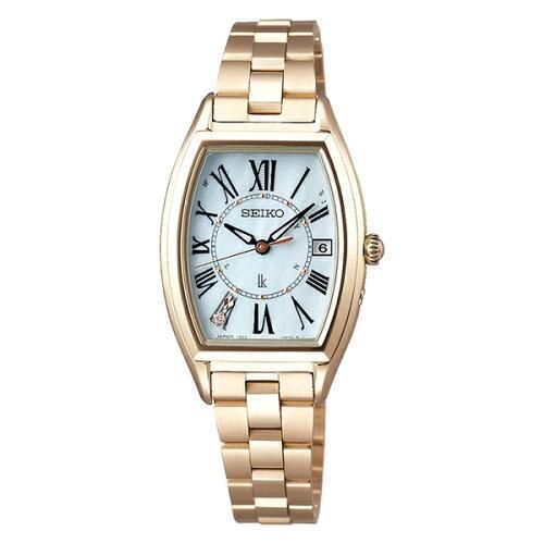 4営業日で発送 SEIKO WATCH セイコーウォッチ SSQW046 ソーラー電波時計 ルキア LUKIA Lady G SSQW046 白蝶貝 シャンパンゴールド SSQW046