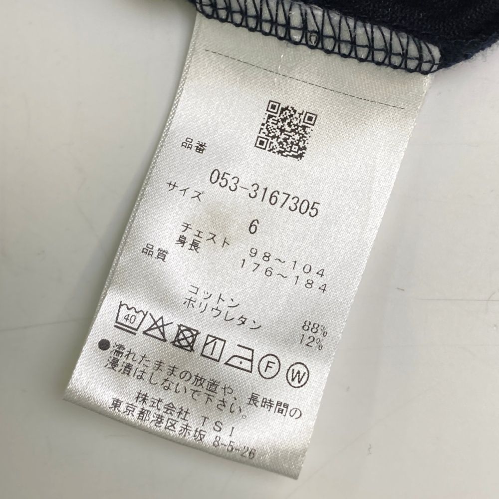 サイズ：6 PEARLY GATES パーリーゲイツ 2023年モデル ハイネック 半袖Tシャツ  ブラック系 [240101482662] ゴルフウェア メンズ ストスト PEARLY GATES パーリーゲイツ 2023年モデル ハイネック 半袖T