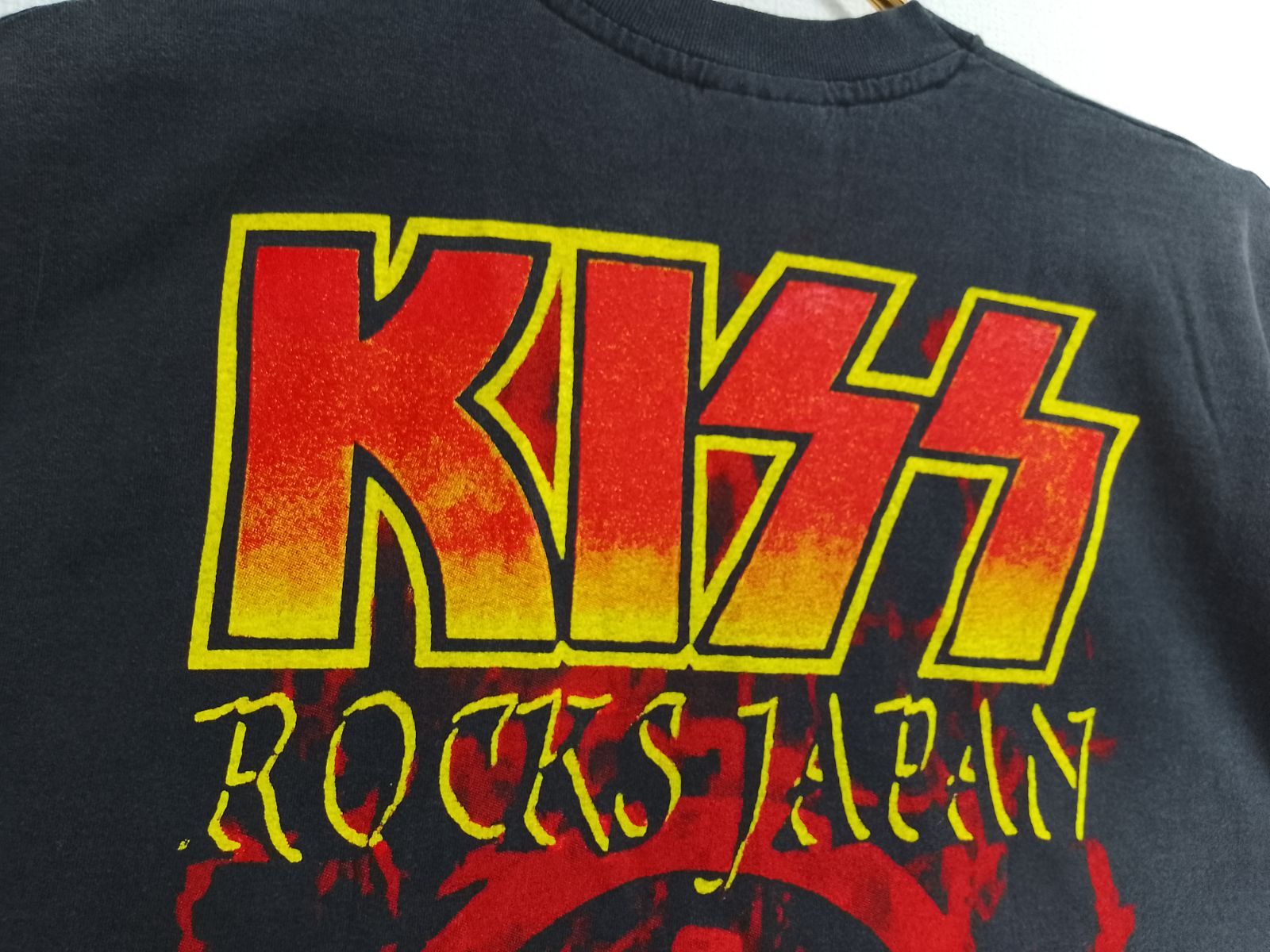 21 USA製 KISS キッス Tシャツ ウォッシュブラック Lサイズ 美品