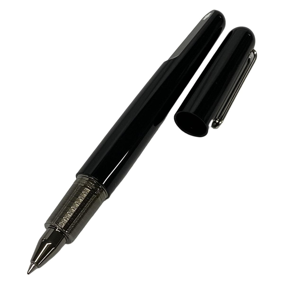 MONTBLANC モンブラン ボールペン ローラーボール Mマーク ニューソン 黒×シルバー インクあり 黒