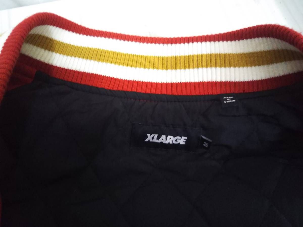 XLARGE OG LOGO VARSITY JACKET エクストラステージ ロゴ バーシティジャケット スタジャン 101224021007 レッド ×イエロー サイズ M - メルカリ