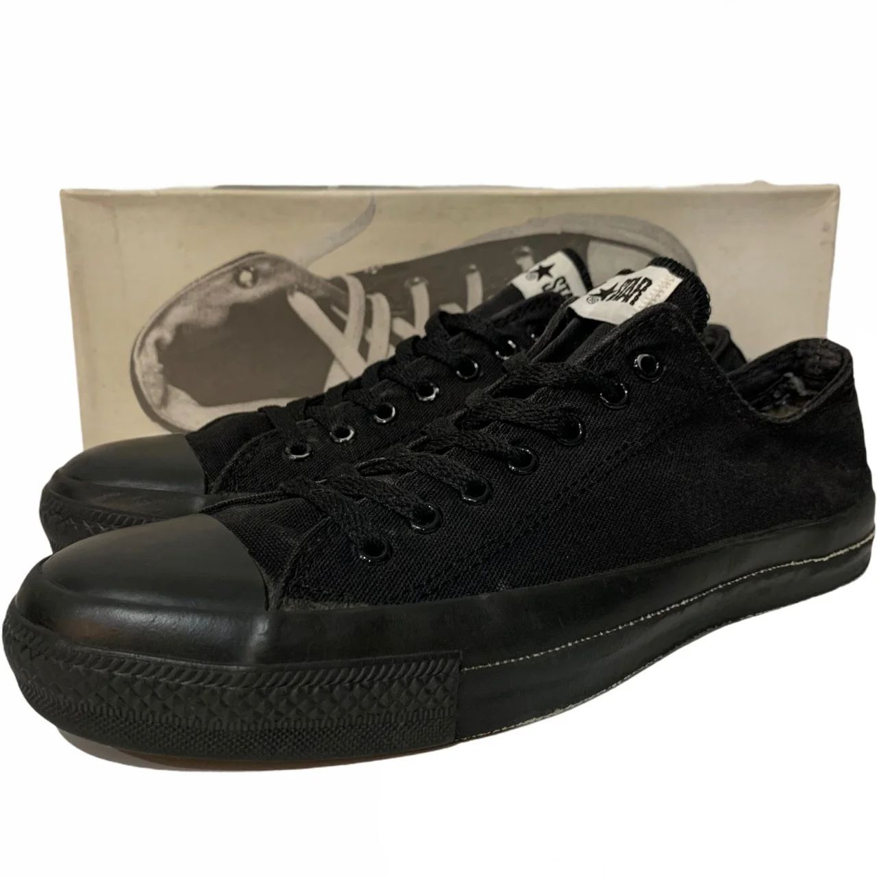 USA製 90s CONVERSE ALL STAR BLACK MONOCHROME LOW 黒 US9/27.5 