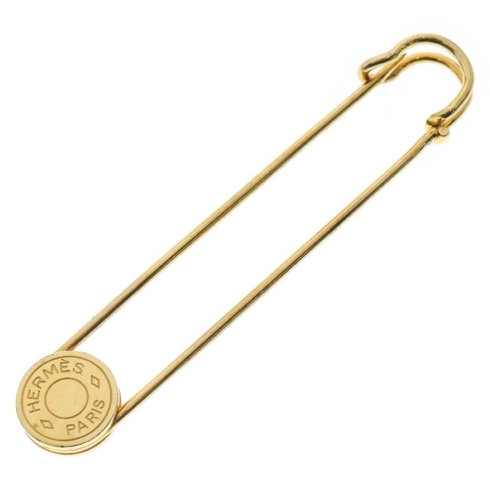 HERMES エルメス セリエ ピンブローチ 安全ピン ゴールド