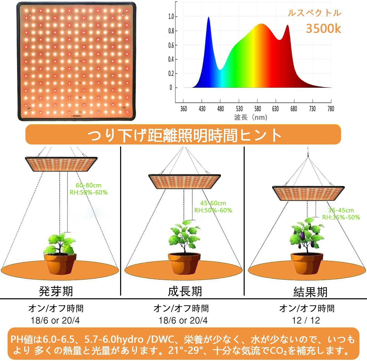 観葉植物 植物用ledライト