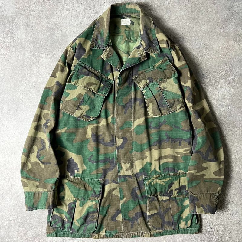 60s USMC 米軍 グリーンリーフカモ ジャングルファティーグ ジャケット 60s 米軍 U.S.ARMY ジャングルファティーグジャケット オリーブ