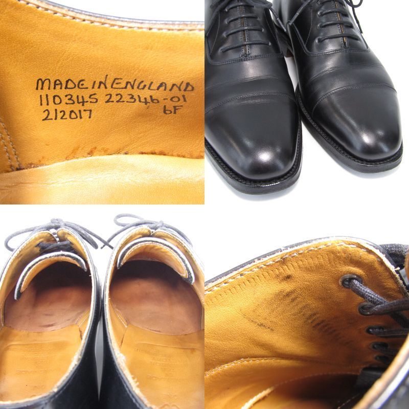 GRENSON グレンソン UK6F ストレートチップ 110345 LONDON キャップトゥ 内羽根 英国製 ロンドン レザーソール ブラック 黒 35003438