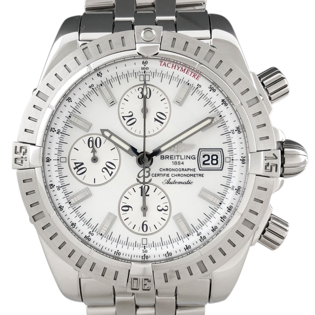 ブライトリング BREITLING クロノマット エボリューション A13356 腕時計 SS 自動巻き ホワイト メンズ 【中古】 - メルカリ